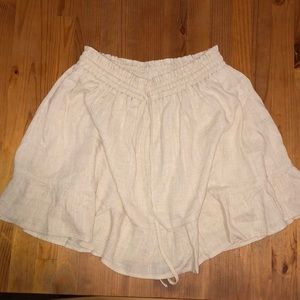 Princess Polly linen beige lined mini skirt
